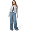 image:imageSplendid Womens Amber Stripe Crop CardiganPale Oak HeatherIce Navy