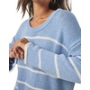 image:imageSplendid Womens Maris Stripe Pullover SweaterSteel BlueWhite