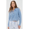 image:imageSplendid Womens Roxie Lace Up SweaterSteel Blue Marl