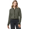image:imageSplendid Womens Amber Stripe Crop CardiganGreen SprucePale Oak