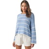 image:imageSplendid Womens Maris Stripe Pullover SweaterSteel BlueWhite