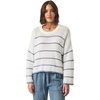 image:imageSplendid Womens Maris Stripe Pullover SweaterWhitePersian Jewel