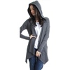 image:imageSplendid Womens Thermal Wrap Hooded CardiganCharcoal