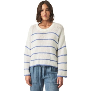 image:imageSplendid Womens Maris Stripe Pullover SweaterWhitePersian Jewel