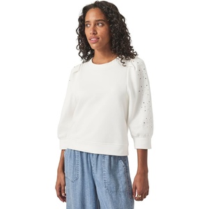 image:imageSplendid Womens Rory Embroidered Crewneck SweatshirtWhite