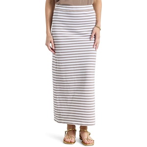 image:imageSplendid Womens Terry Midi SkirtWickerWhite Stripe