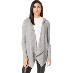 image:imageSplendid Womens Thermal Wrap Hooded CardiganGravel Heather Grey