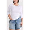 image:imageSplendid 1x1 Rib Classic Long Sleeve Crew Neck TeeWhite