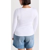 image:imageSplendid 1x1 Rib Classic Long Sleeve Crew Neck TeeWhite