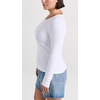image:imageSplendid 1x1 Rib Classic Long Sleeve Crew Neck TeeWhite