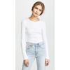 image:imageSplendid 1x1 Rib Classic Long Sleeve Crew Neck TeeWhite