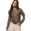 image:imageSplendid Cecelia Floral Long Sleeve TeeCedar Brown