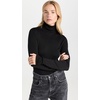 image:imageSplendid Womens 1x1 Rib Classic Long Sleeve Turtleneck TopBlack