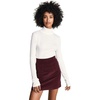 image:imageSplendid Womens 1x1 Rib Classic Long Sleeve Turtleneck TopWhite