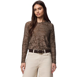 image:imageSplendid Cecelia Floral Long Sleeve TeeCedar Brown