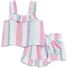 image:imageSplendid Baby Girls Cotton Candy Ruffle Sleevelesstank Top and Skort 2piece SetPainterly Stripe