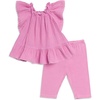 image:imageSplendid Baby Girls Sun Gauze Ruffle Shoulder Sleeveless Tee Shirt and Pant 2piece SetPetal