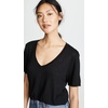 image:imageSplendid Womens Cotton Modal Slub V TeeBlack