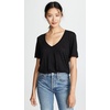 image:imageSplendid Womens Cotton Modal Slub V TeeBlack