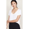 image:imageSplendid Womens Cotton Modal Slub V TeeWhite