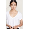 image:imageSplendid Womens Cotton Modal Slub V TeeWhite