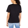image:imageSplendid Zoe Short Sleeve Cotton Modal Slub Crew NeckBlack