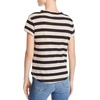 image:imageSplendid Zoe Short Sleeve Cotton Modal Slub Crew NeckBlackSesame Stripe