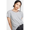 image:imageSplendid Zoe Short Sleeve Cotton Modal Slub Crew NeckDark Heather Grey