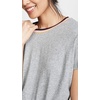 image:imageSplendid Zoe Short Sleeve Cotton Modal Slub Crew NeckDark Heather Grey