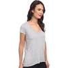 image:imageSplendid Zoe Short Sleeve Cotton Modal Slub Crew NeckHeather