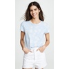 image:imageSplendid Zoe Short Sleeve Cotton Modal Slub Crew NeckPeriwinkle White Stripe