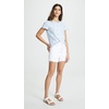 image:imageSplendid Zoe Short Sleeve Cotton Modal Slub Crew NeckPeriwinkle White Stripe