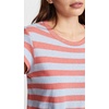 image:imageSplendid Zoe Short Sleeve Cotton Modal Slub Crew NeckSky Carmine Stripe