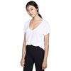 image:imageSplendid Womens Cotton Modal Slub V TeeWhite