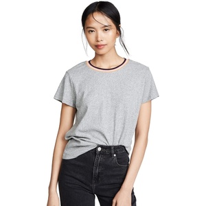 image:imageSplendid Zoe Short Sleeve Cotton Modal Slub Crew NeckDark Heather Grey