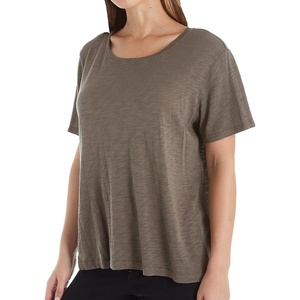 image:imageSplendid Zoe Short Sleeve Cotton Modal Slub Crew NeckMilitary Olive