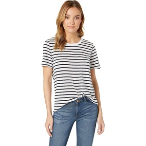 image:imageSplendid Zoe Short Sleeve Cotton Modal Slub Crew NeckNavyOff White