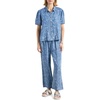 image:imageSplendid Womens Indigo Short Sleeve Woven TopFloral Indigo