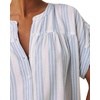 image:imageSplendid Womens Woven Short Sleeve TopSteel BlueWhite