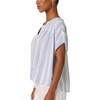 image:imageSplendid Womens Woven Short Sleeve TopSteel BlueWhite
