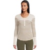 image:imageSplendid Thermal Forevr Stripe HenleyPale Oak HeatherSoft Chocolate