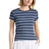 image:imageSplendid Womens Cap Sleeve Knit Tee ShirtNavyWhite
