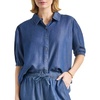 image:imageSplendid Womens Indigo Short Sleeve Woven TopDark Indigo