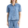 image:imageSplendid Womens Indigo Short Sleeve Woven TopFloral Indigo