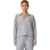 image:imageSplendid Womens Long Sleeve Snit PoloHeather Fog