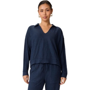 image:imageSplendid Womens Long Sleeve Snit PoloIce Navy