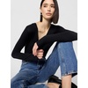 image:imageSplendid Valley 2x1 Rib Long Sleeve VNeckBlack
