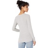 image:imageSplendid Valley 2x1 Rib Long Sleeve VNeckHeather Grey