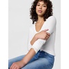 image:imageSplendid Valley 2x1 Rib Long Sleeve VNeckWhite