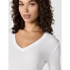 image:imageSplendid Valley 2x1 Rib Long Sleeve VNeckWhite